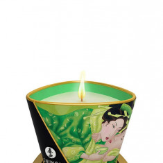 Shunga Candle Green Tea - Lumânare de Masaj cu Aromă de Ceai Verde, 170 ml