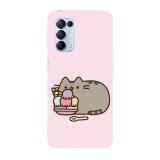 Husa compatibila cu Oppo A55, Viceversa, model Icecream Pusheen, Silicon, TPU, Transparent, Carcasa