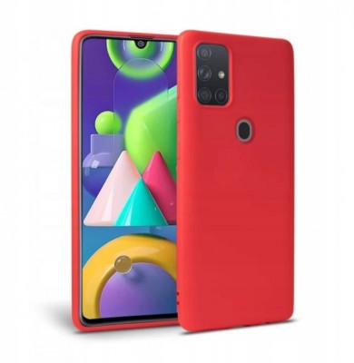 Huse silicon antisoc cu microfibra interior Samsung Galaxy A21s , Rosu foto