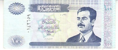 B11 18 - Bancnota foarte veche - Iraq - 100 dinarI foto
