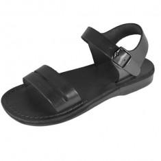 Sandale Piele Naturala Gladiator Paralel Black