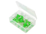 Set LED-uri Verzi 5mm 50buc 3-15V cu Cutie Plastic