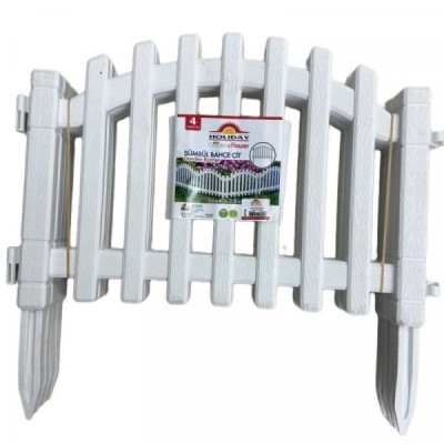 Gard Decorativ PVC ALB 4 segmente 56x40x2.5cm Total 2.24ml SB 100 DNC63527 foto