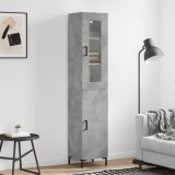 Cumpara ieftin Dulap &icirc;nalt, gri beton, 34,5x34x180 cm, lemn prelucrat