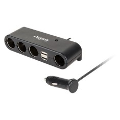 SPLITTER BRICHETA AUTO X4 CU USB SI CABLU foto