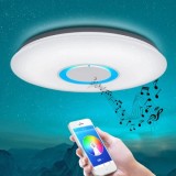 Plafoniera LED SMART Muzica 30W 39x6.2cm telecomanda RGB+W SPN7596D