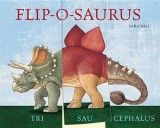 Carte interactiva "Flip-O-Saurus" - Dinosaurs, Joc Mix-and-Match, Ilustratii colorate, Carte pentru copii in engleza