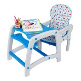 Scaun de masa Juju Eat&amp;amp;Play, Albastru (Resigilat)