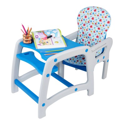 Scaun de masa Juju Eat&amp;amp;amp;Play, Albastru foto