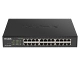 SWITCH PoE D-LINK Smart 24 porturi Gigabit (12 PoE), IEEE 802.3af/at, carcasa metalica, rackabil, &quot;DGS-1100-24PV2&quot; (timbru verde 2 lei)