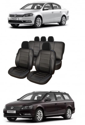 Huse scaune auto piele perforata Volkswagen Passat B7 (2010-2014) foto