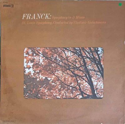 Disc vinil, LP. Symphony In D Minor-Franck, St. Louis Symphony, Vladimir Golschmann foto