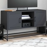 vidaXL Dulap TV, antracit, 100,5x39x60,5 cm, oțel