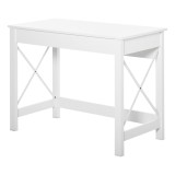 HOMCOM, Birou de Studiu, Stil Modern, MDF, Metal, 105x50x76 cm, Alb | Aosom Romania