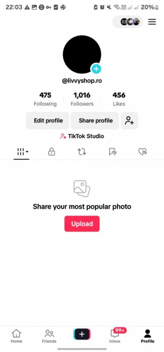 Cont TikTok 1000 Urmaritori