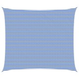 vidaXL P&acirc;nză de umbră Albastru și Alb 6 x 7 m HDPE 42032900