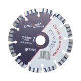 Disc diamantat Turbo segmentat Breckner Germany 150x22.23 mm, segment 10 mm, tehnologie Laser, pentru beton armat, piatra dura si pavele