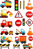 Cumpara ieftin Sticker decorativ Utilaje de Constructie, Galben, 90 cm, 7818ST, Oem