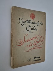Carte veche 1900 Ghid Nice Monte Carlo Carte in limba franceza
