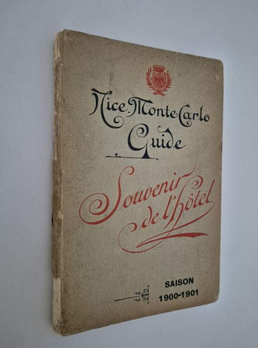 Carte veche 1900 Ghid Nice Monte Carlo Carte in limba franceza