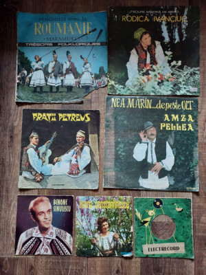 Lot 7 coperti goale de discuri vinil, Electrecord, vechi foto