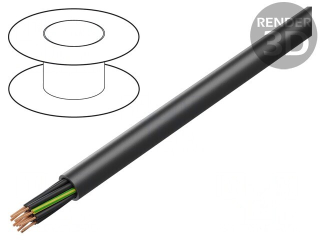 Cablu electric BiT 1000 H 12G1,5mm2 600V 1kV negru