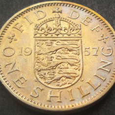 Moneda 1 SHILLING - MAREA BRITANIE / ANGLIA, anul 1957 *cod 1454 = excelenta