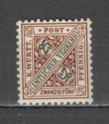 Wurttenberg Regat.1917 Timbre de serviciu-Cifra XB.23 foto