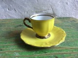 Vintage / Design - Farfurie si ceasca din portelan fin cu marcaj Bareuther Bavaria !