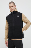 The North Face vesta DENALI VEST barbati, culoarea negru, de tranzitie