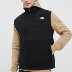 The North Face vesta DENALI VEST barbati, culoarea negru, de tranzitie