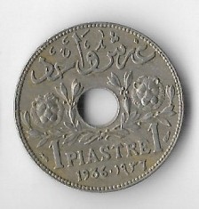 Moneda 1 piastre 1936 - Liban foto