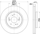 Disc frana HONDA CR-V III (RE) (2006 - 2012) KRIEGER 0950004176