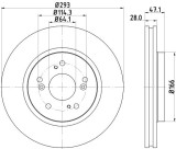 Disc frana FIAT GRANDE PUNTO (199) (2005 - 2016) KRIEGER 0950004176