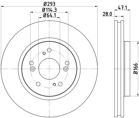 Disc frana HONDA CR-V III (RE) (2006 - 2012) KRIEGER 0950004176