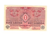 Bancnota Austro-Ungaria 1 krone/korona/coroana 1 decembrie 1916, UNC