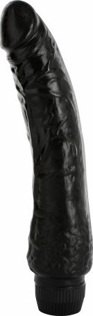 Vibrator Multispeed Penetraring Pleasures , PVC, Negru, 21 cm