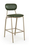 Cumpara ieftin Scaun de bar cadru fier auriu si sezut piele ecologica Addy 41x51x100x73 cm