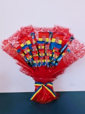 Buchet Ciocolata Dulciuri/ Buchet Ciocolata ROM/ Cadou orice eveniment, Cadou Craciun, Cadou Paste/ Cos CADOU/ SUVENIR Strainatate/ Suvenir ROMANIA