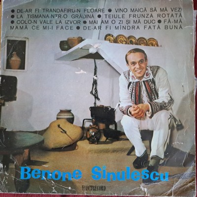 Disc Vinil Benone Sinulescu - Benone Sinulescu (10&amp;quot;, Album, Mono, RP)-Electrecord-EPD 1119 foto