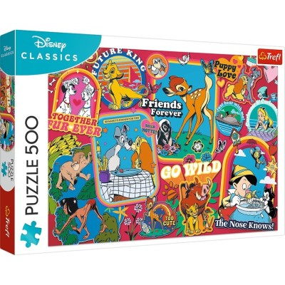 PUZZLE TREFL 500 LUMEA DISNEY foto