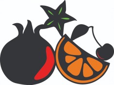 Sticker decorativ, Fructe, Portocaliu, 80 cm, 7121ST-1 foto