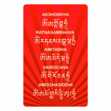 Card cu Buddha Medicine Amitabha Rosu Gau