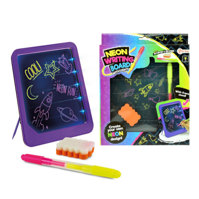 Tablita pentru scris, cu marker si burete, neon - Toi-Toys foto