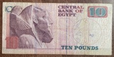 B11 6 - Bancnota foarte veche - Egipt - 10 lire / pounds - 2018