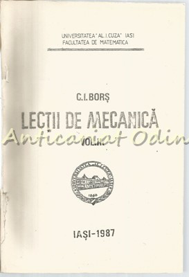 Lectii De Mecanica II - G. I. Bors foto