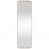 Oglindă de perete, auriu, 30x100 cm, dreptunghiulară
