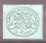 Italy Papal State 1867 Coat of arms 5C Mi.14 MLH AM.347