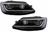 Faruri LED DRL VW Jetta Mk6 VI (2011-2017) Semnal Dinamic Secvential Xenon Matrix Design Performance AutoTuning, KITT