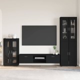 Cumpara ieftin Set comoda TV FLORIN 3 buc. 150 x 39 x 30 cm Negru